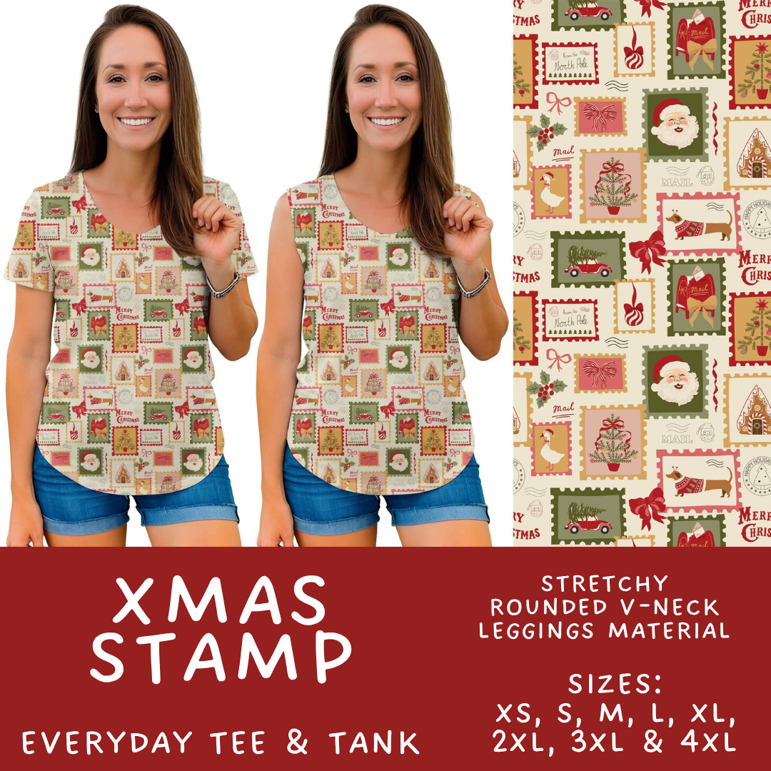 Batch #574 - HalloThanksMas - Closes 8/24 - ETA mid/late October - Xmas Stamp Everyday Tank & Tee
