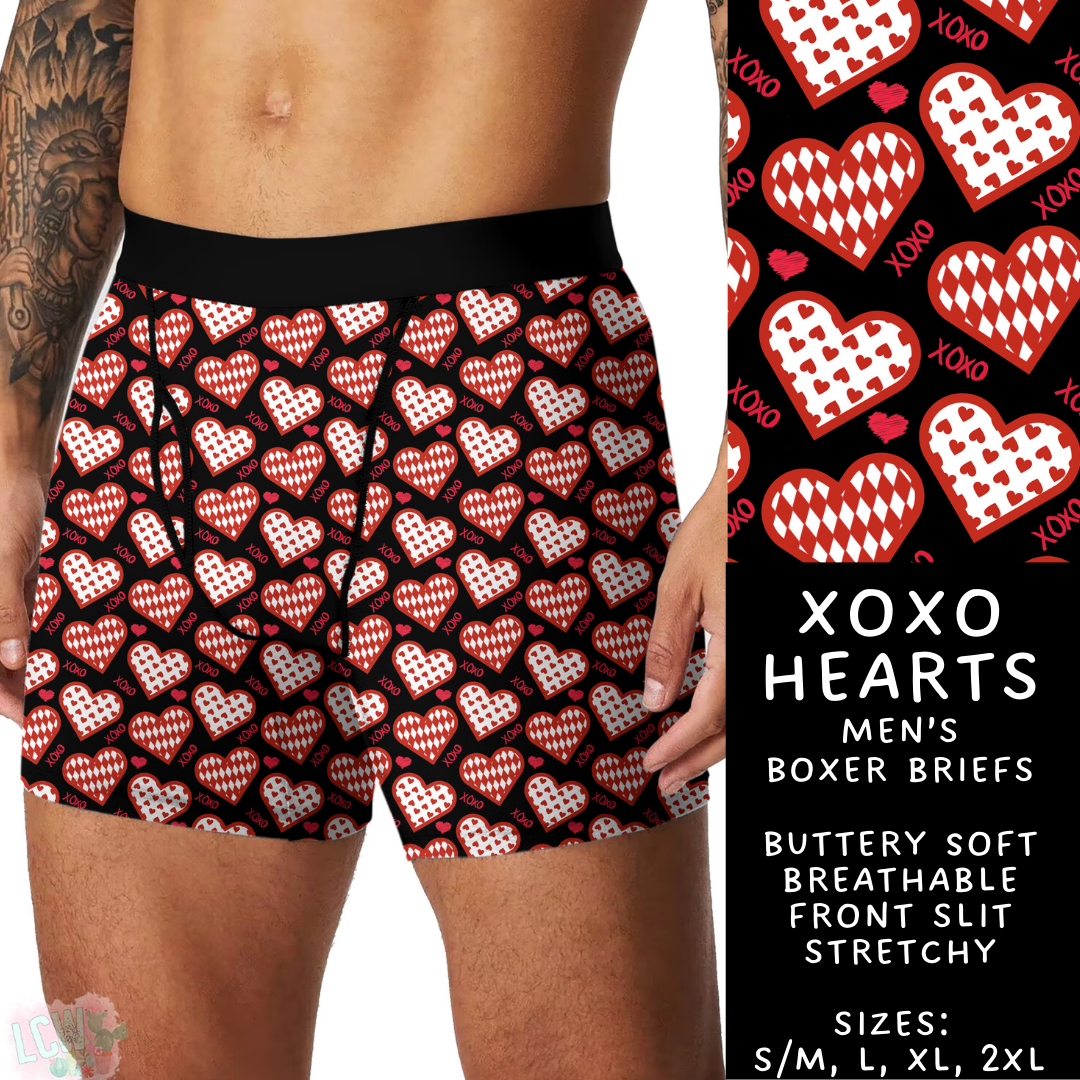 Batch #612 - Valentine's Matching Underwear - Closes 11/11 - ETA mid Jan - XOXO Hearts Men's Boxer Briefs