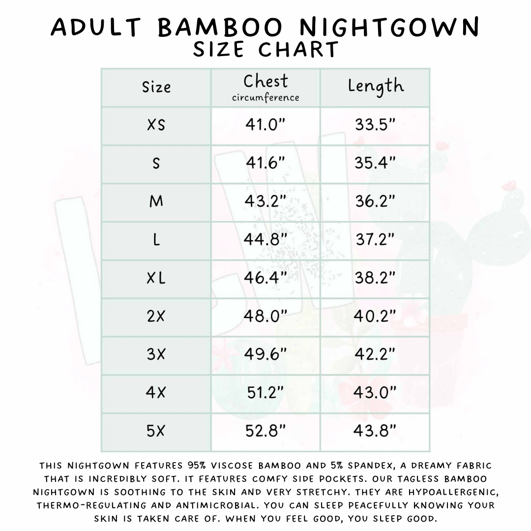 Ready to Ship - Frosty Beach Adult & Kid's Bamboo Nightgown - 4T, 8, 10, Adult S &  XL