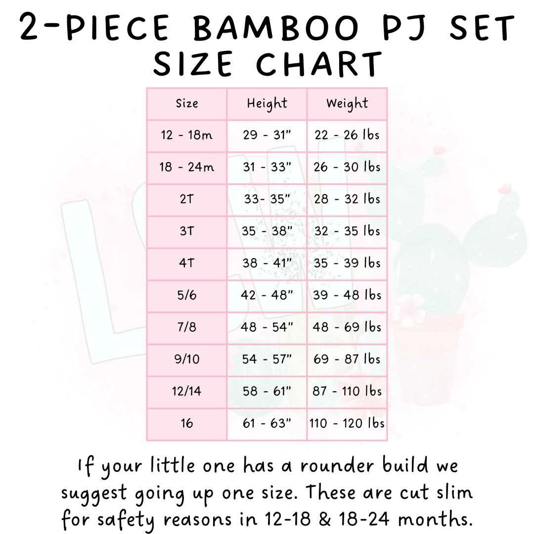 Ready To Ship - Min Peace Adult & Kid's Bamboo Short Sleeper Set - 4T, 5T, 6T & Adult XL