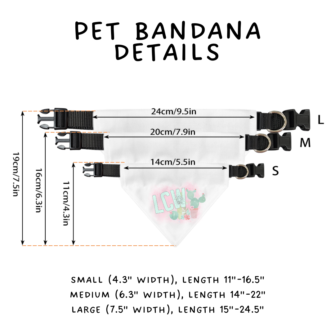 Ready To Ship - Sketch Heart Pet Collar Bandana