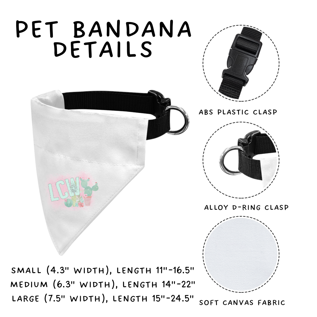 Ready To Ship - Sketch Heart Pet Collar Bandana