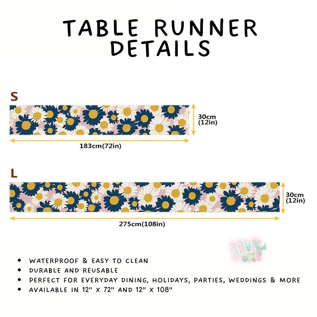 Batch #588 - Table Runners - Closes 9/21 - ETA early/mid Nov - Navy Leaf Table Runner