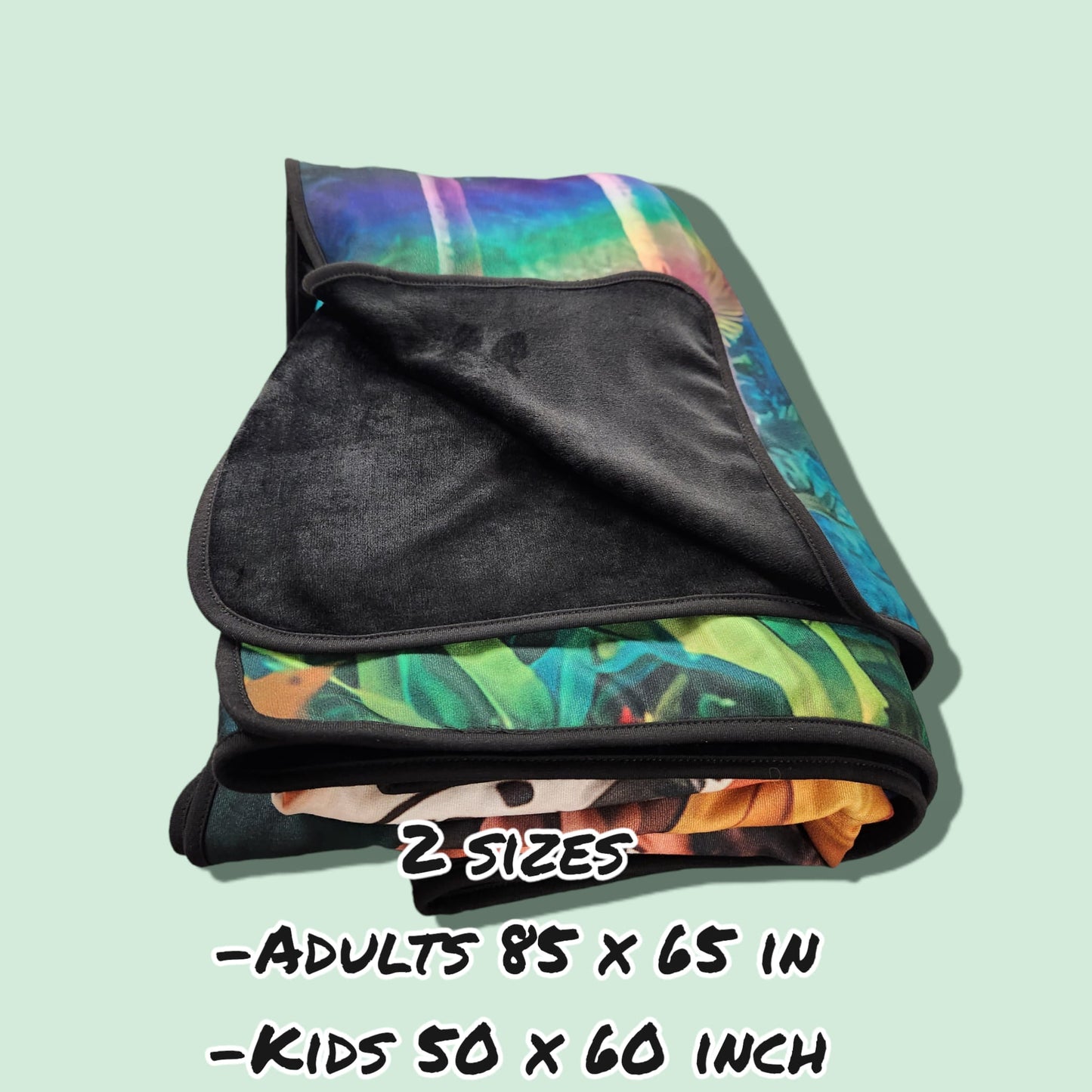 SEA MAGIC- SOFT BLACK THROW BLANKET