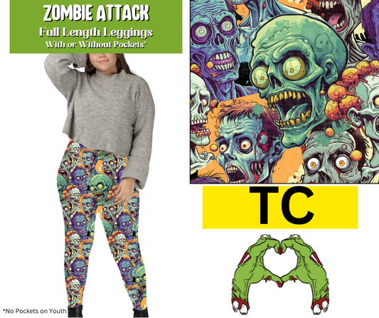 Zombie Attack Full Length Leggings w/ Pockets
