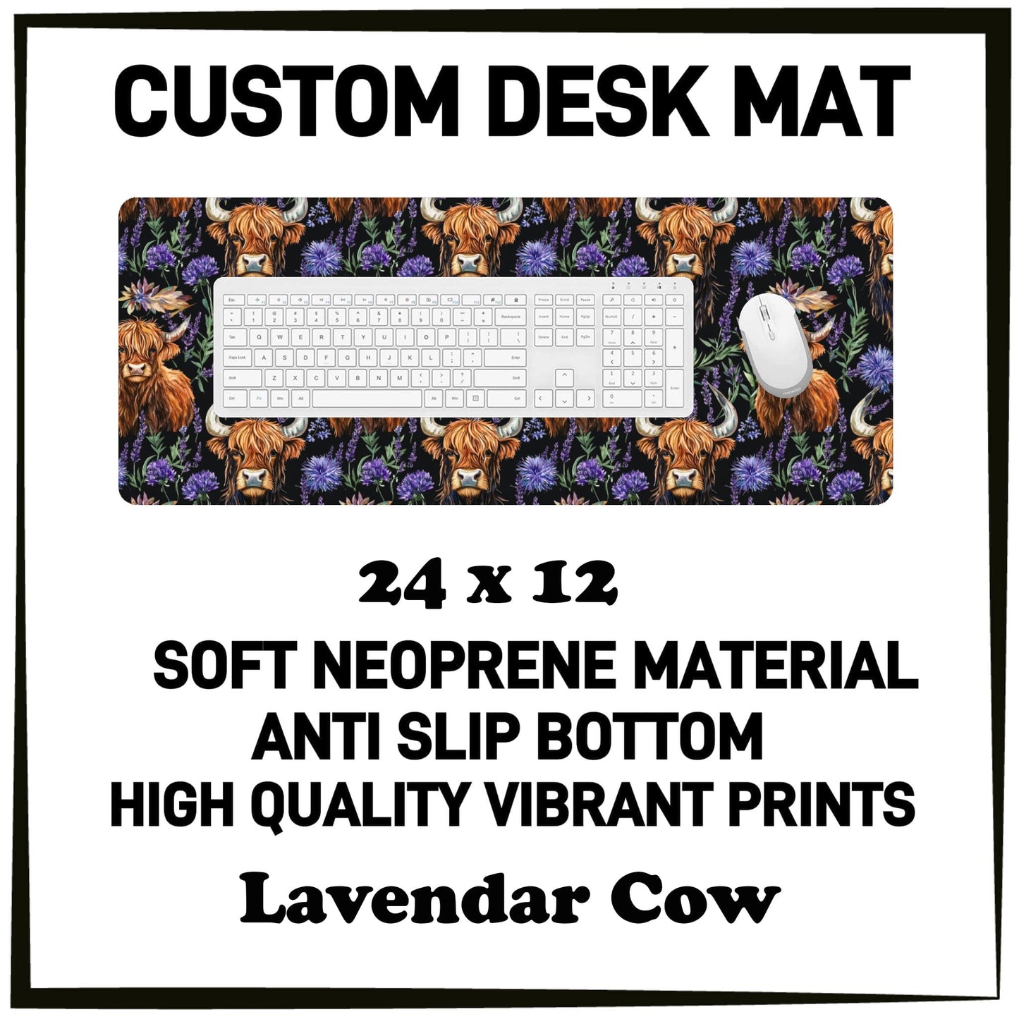 5DSK - Lavender Cow Desk Mat - Preorder Due 10/21 ETA: Mid-Dec