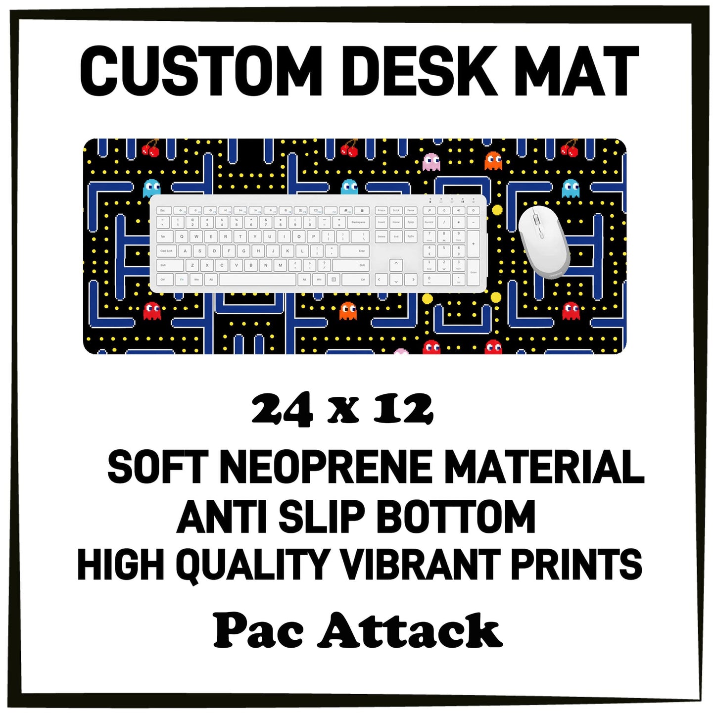 5DSK - Pac Attack Desk Mat - Preorder Due 10/21 ETA: Mid-Dec