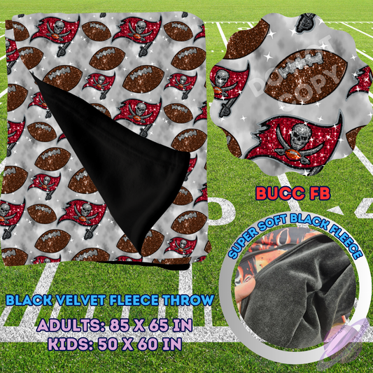 BUCC FB-SEQUIN THROW BLANKET RUN-SOFT CLOSE 8/9-HARD CLOSE 8/11