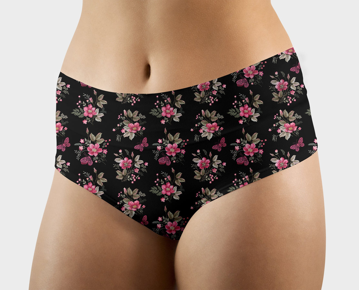 RTS - Butterfly Blooms Hipster/High Waist Panties