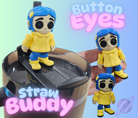BUTTON EYES STRAW BUDDY