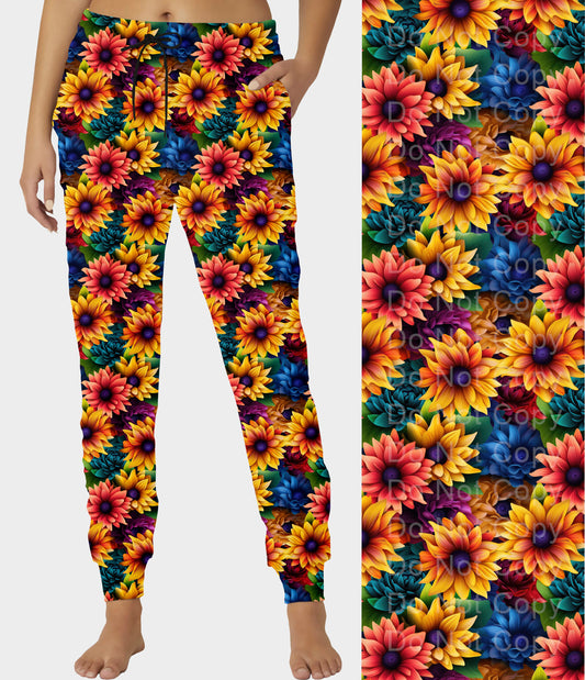 RTS - Colorful Sunflower Joggers