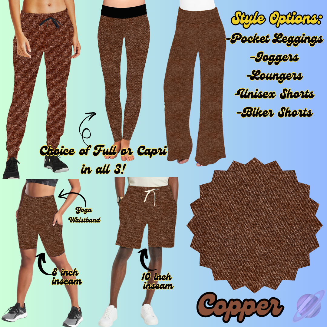 COLORFUL DENIM RERUN-COPPER-BOTTOMS 5 STYLES-PREORDER CLOSING 7/25