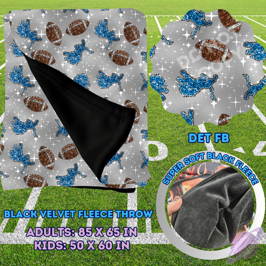 DET FB-SEQUIN THROW BLANKET RUN-SOFT CLOSE 8/9-HARD CLOSE 8/11