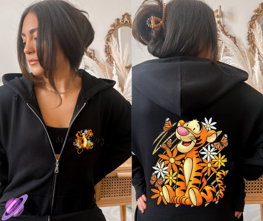 TIGER FRIEND - HEAVY COTTON FRONT ZIP UNISEX HOODIE PREORDER CLOSING 1/3