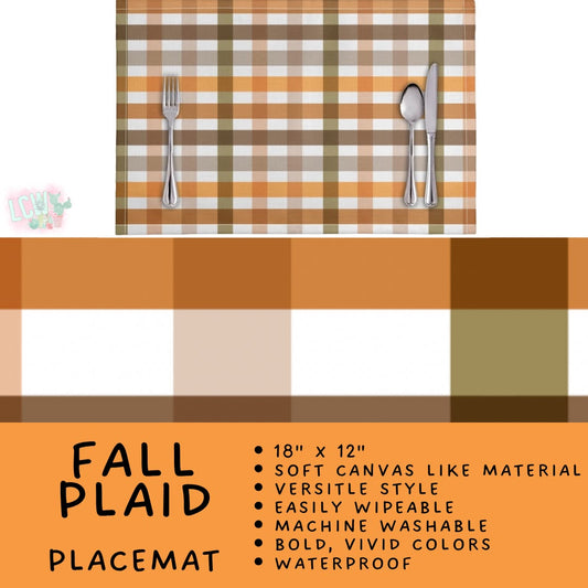 Batch #588 - Table Runners - Closes 9/21 - ETA early/mid Nov - Fall Plaid Placemat