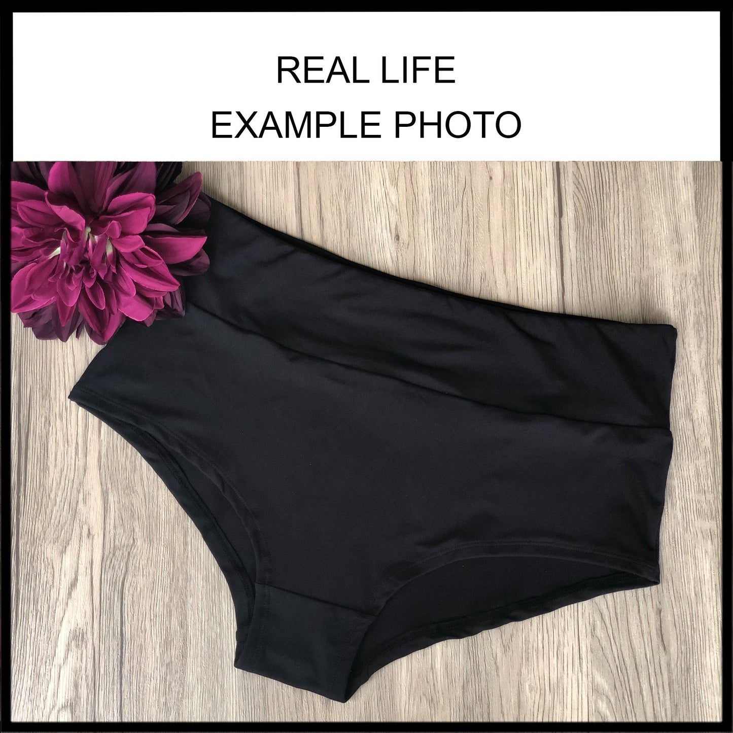 RTS - Solid Black Hipster/High Waist Panties