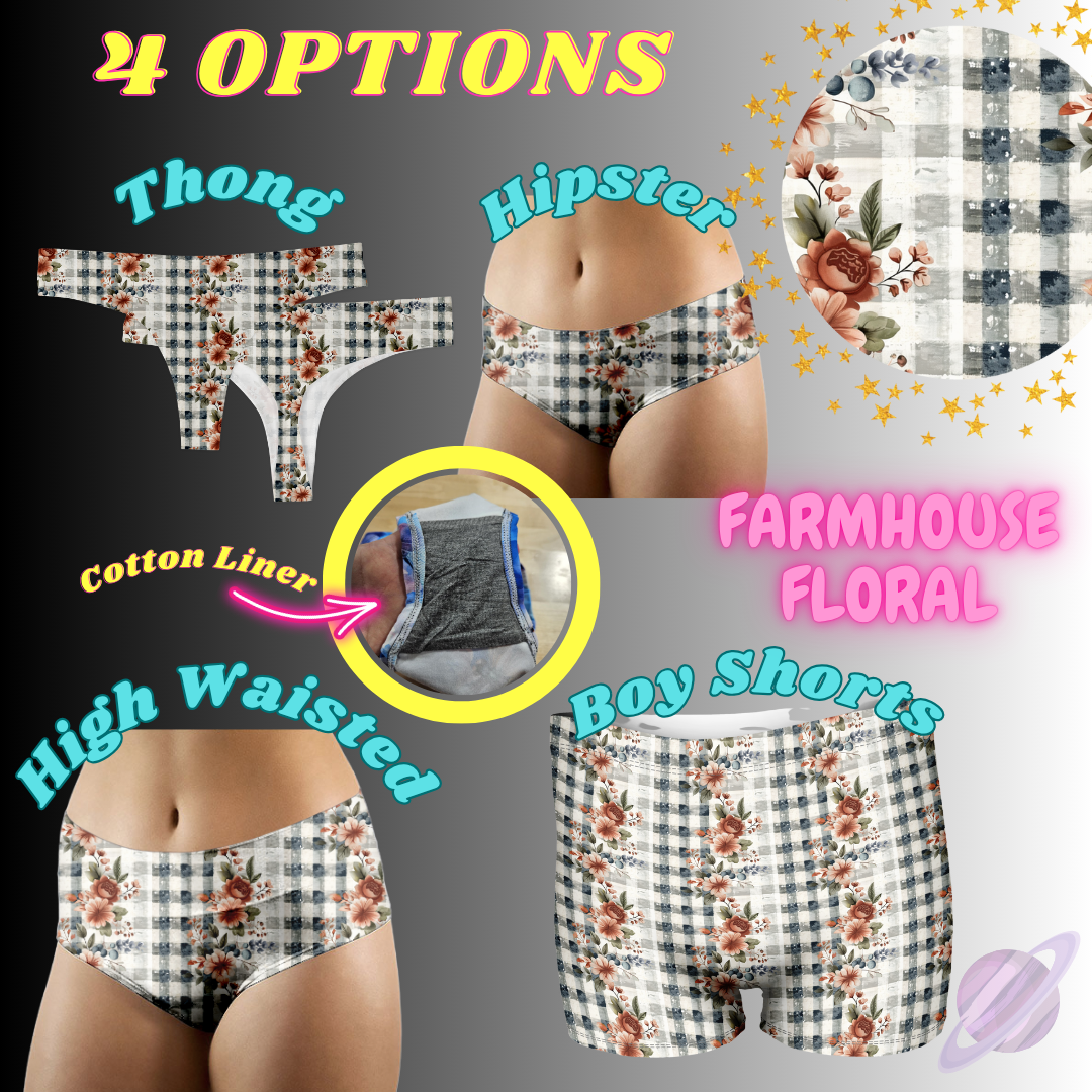 FARMHOUSE FLORAL-UNDERWEAR 3 PREORDER CLOSING 3/27