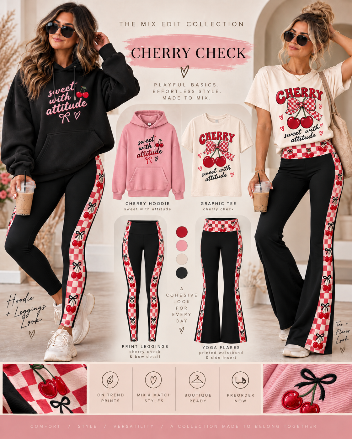 CHERRY CHECK TEE