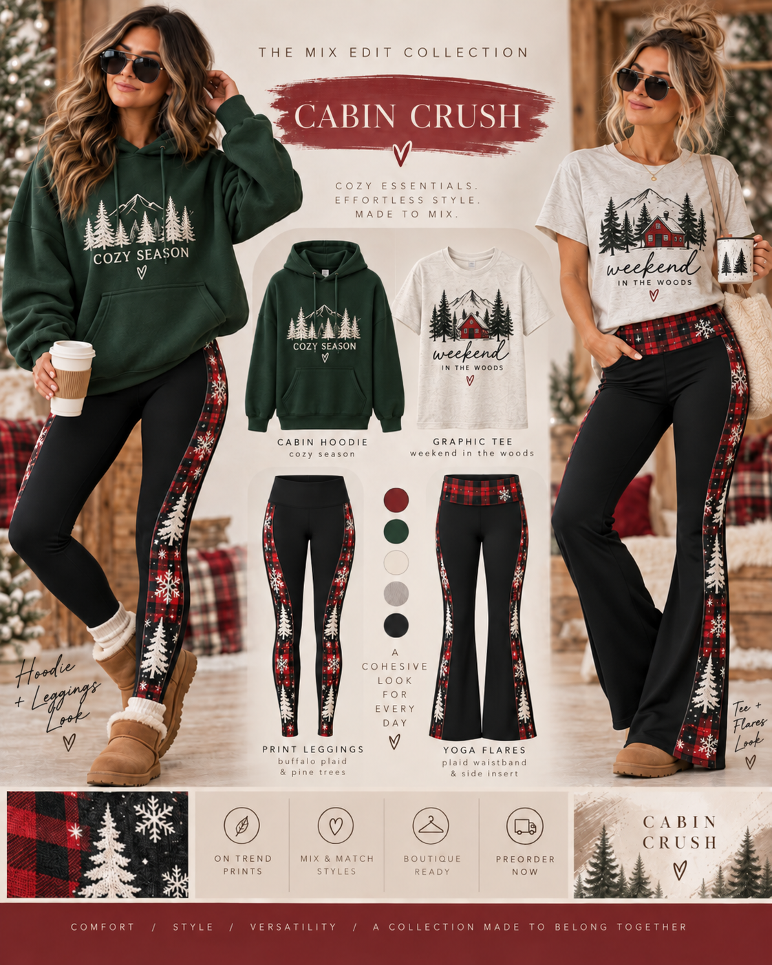 CABIN CRUSH-YOGA FLARES-MIX EDIT PREORDER CLOSING 10/30