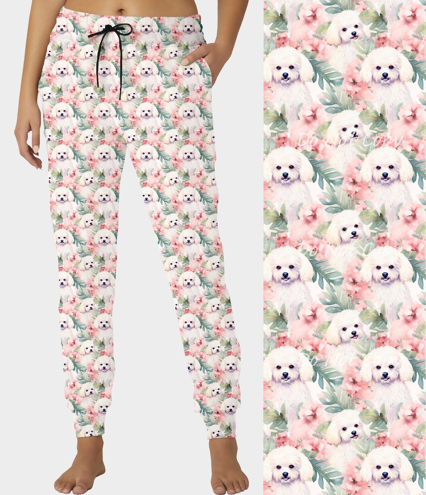 RTS - Floral Bichon Joggers