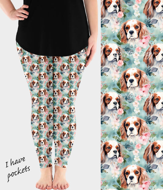 RTS - Floral Cavalier Leggings w/ Pockets