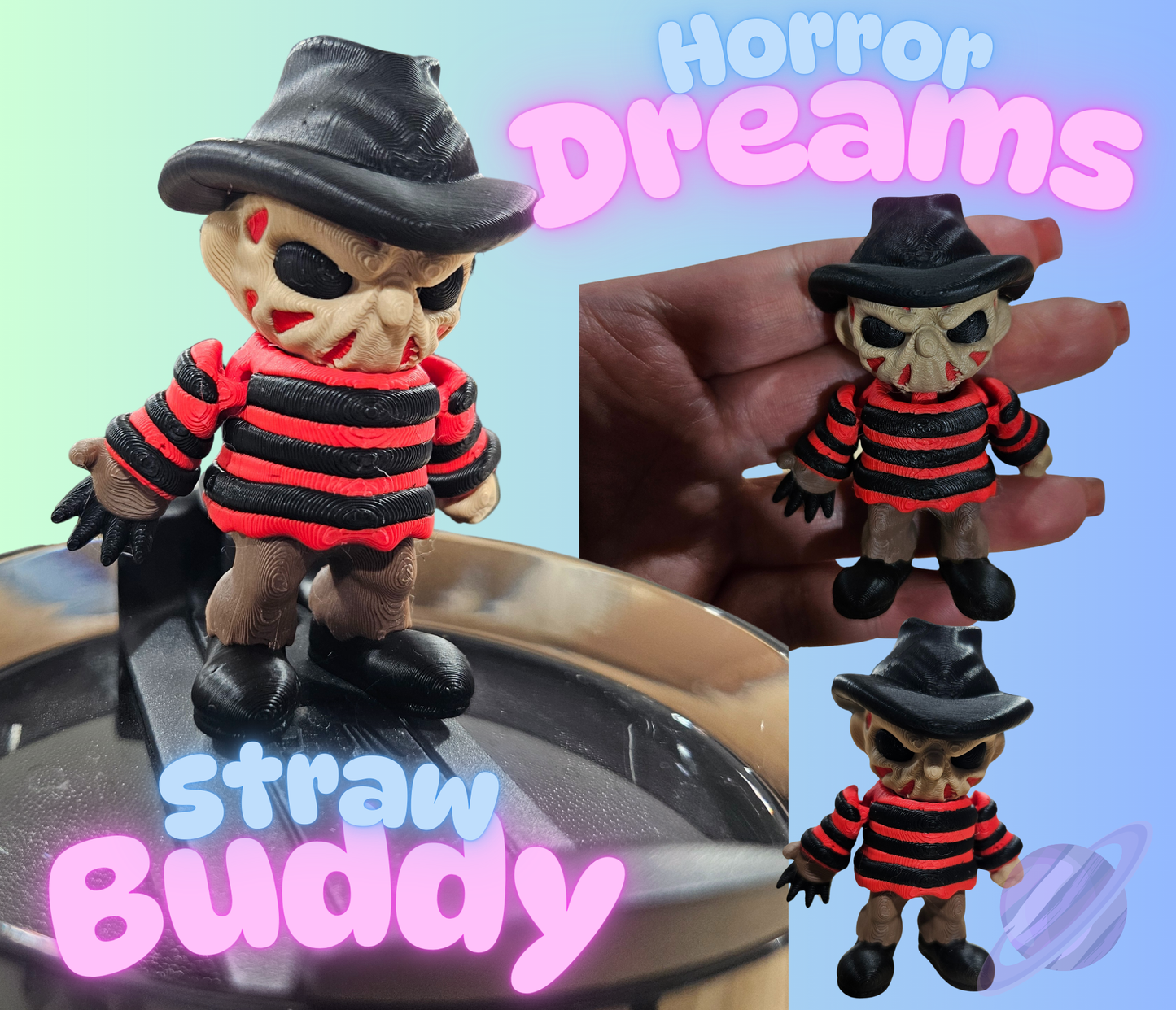 HORROR NIGHTMARE STRAW BUDDY