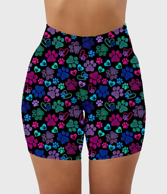 RTS - Mandala Paws Biker Shorts