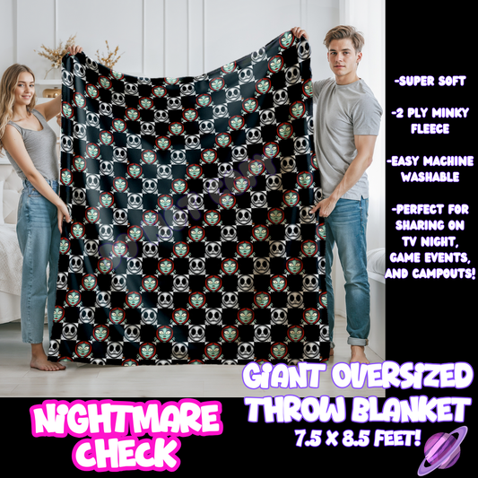 NIGHTMARE CHECK- GIANT SHAREABLE THROW BLANKETS ROUND 10-PREORDER CLOSING 12/2