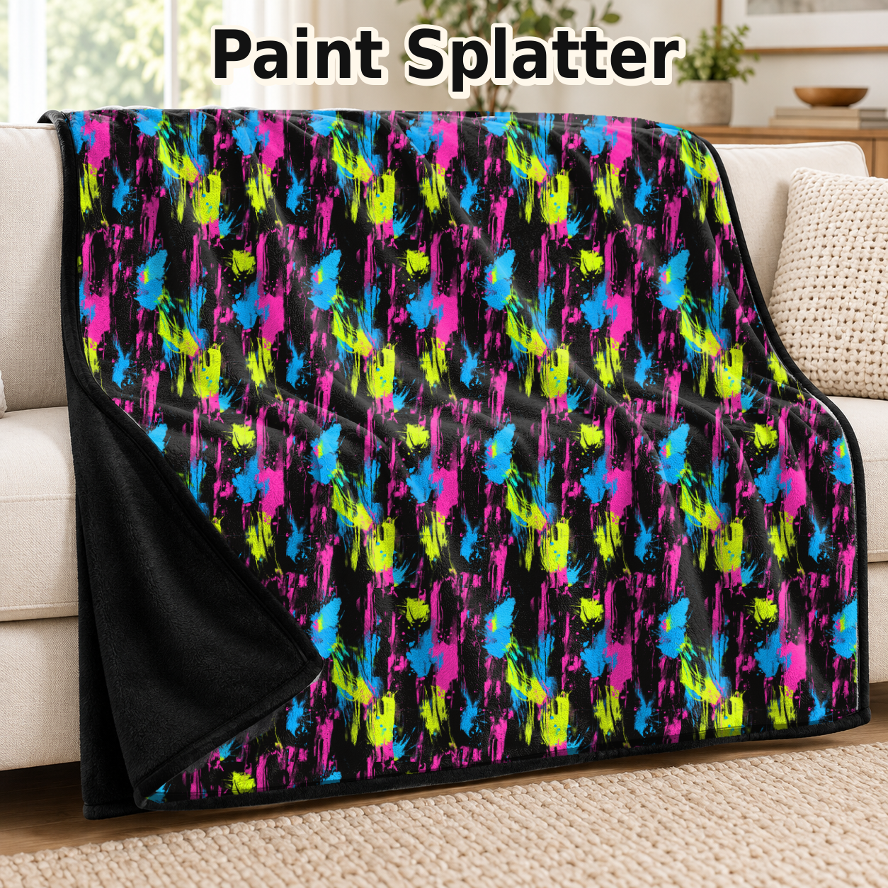 Paint Splatter-Soft Throw Blanket 14 Run-Due 9/28