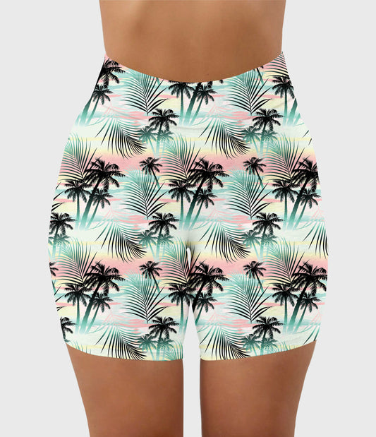 RTS - Paradise Palms Biker Shorts