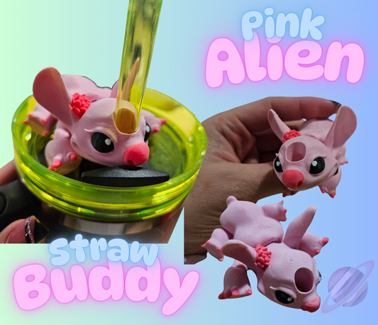 PINK ALIEN STRAW BUDDY