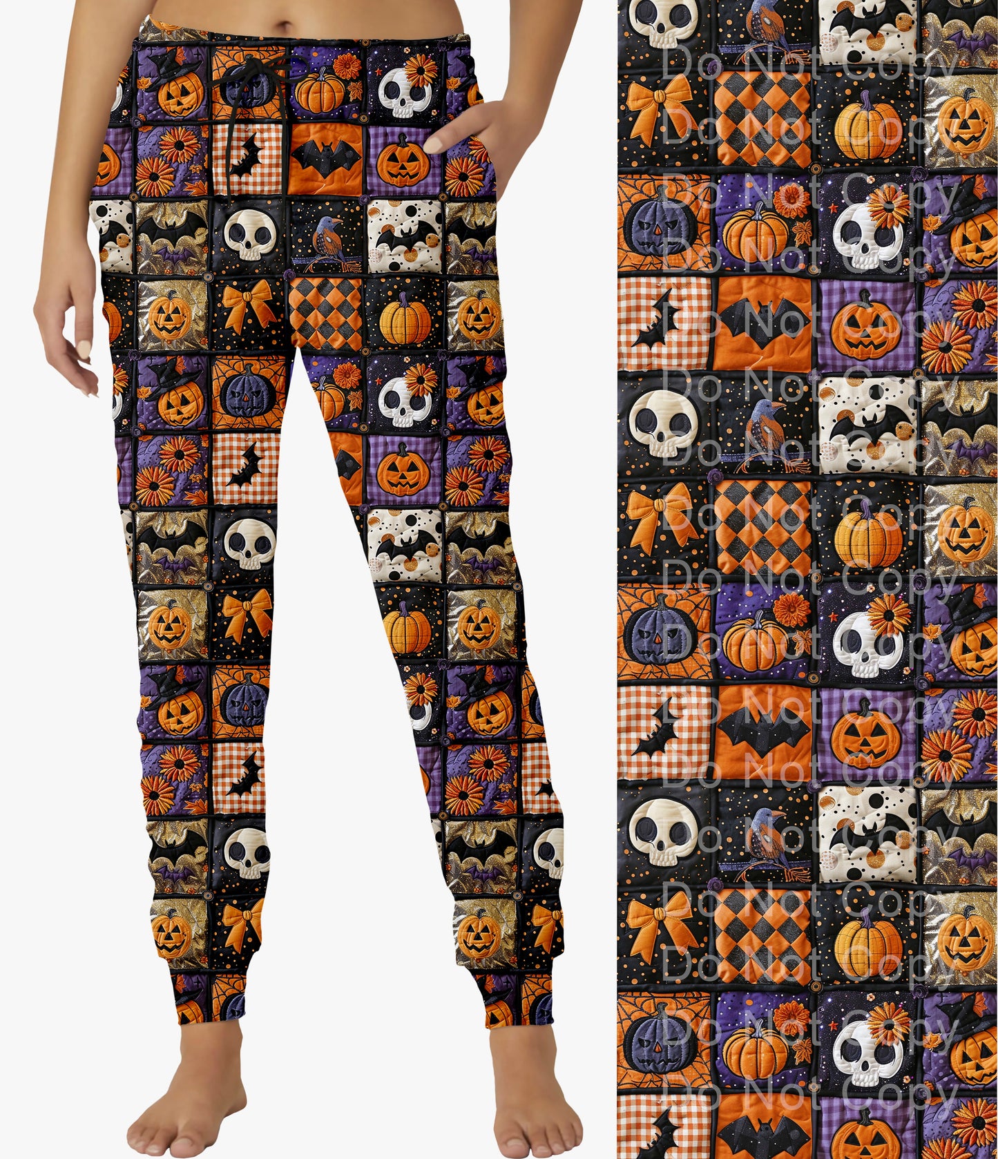 RTS - Quilted Halloween Joggers