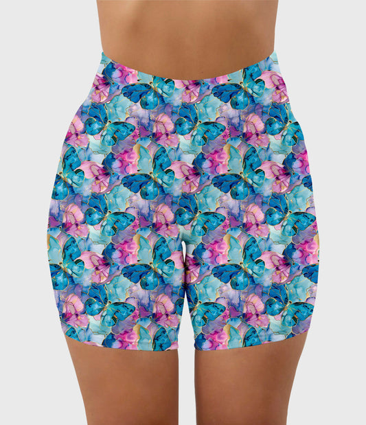 RTS - Radiant Butterflies Biker Shorts