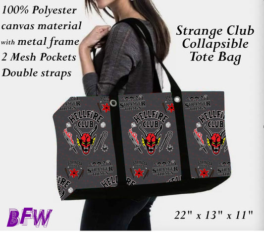 Strange club large tote and 2 inside mesh pockets preorder #0930