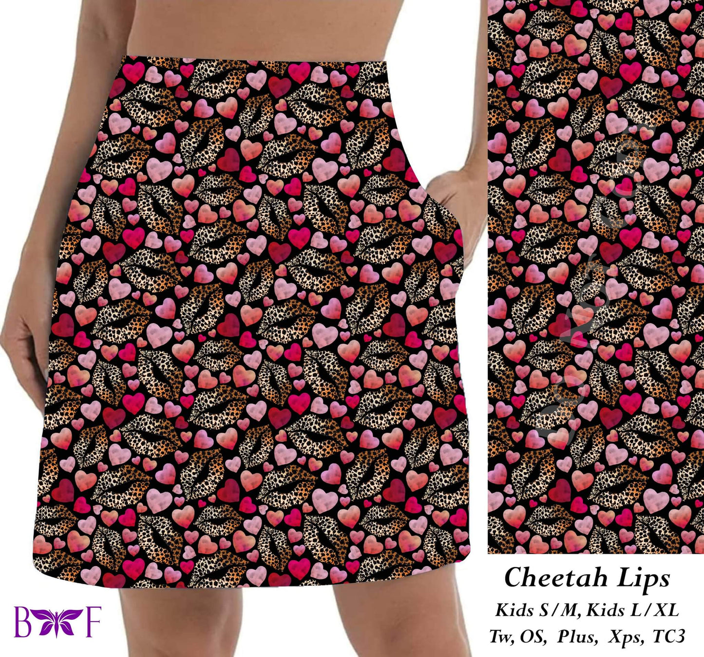 Cheetah Lips Skort