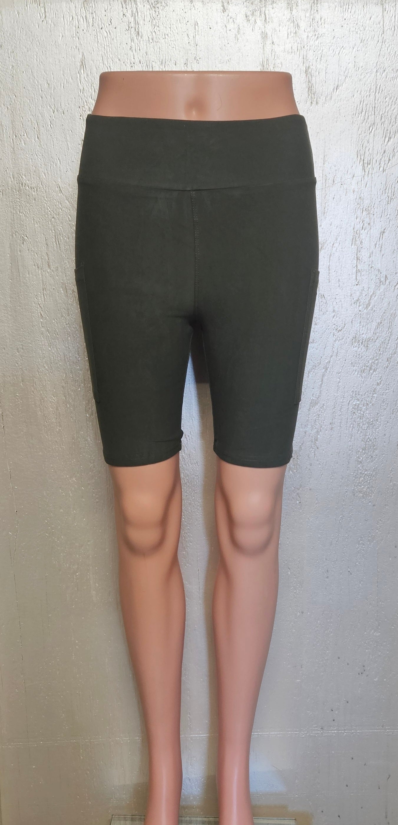 Olive/Army Green Leggings, capris and shorts with pockets