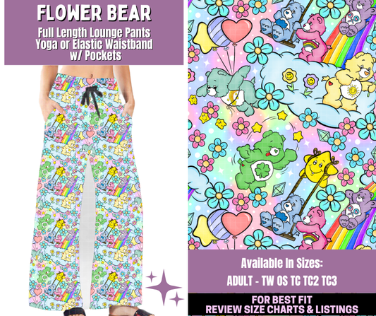 Preorder! Closes 1/14. ETA April. Flower Bear Full Length Lounge Pants
