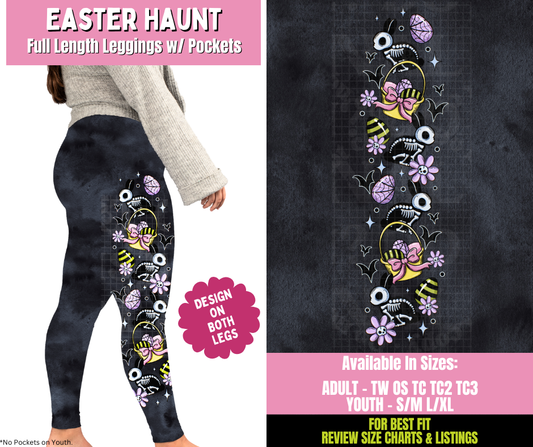Preorder! Closes 1/21. ETA April. Easter Haunt Full Length Leggings w/ Side Leg Designs