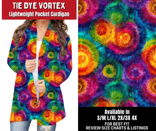 Preorder! Closes 10/26. ETA Jan. Tie Dye Vortex Floral Pocket Cardigan