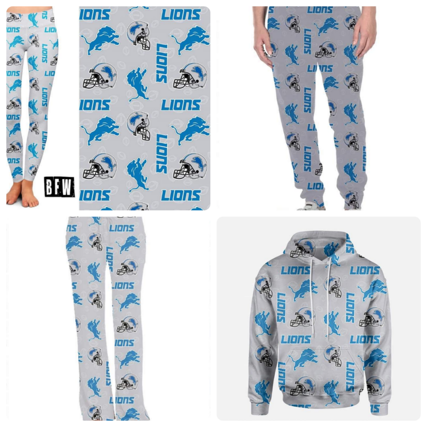 Detroit legging, lounge pants, joggers and zip up hoodies