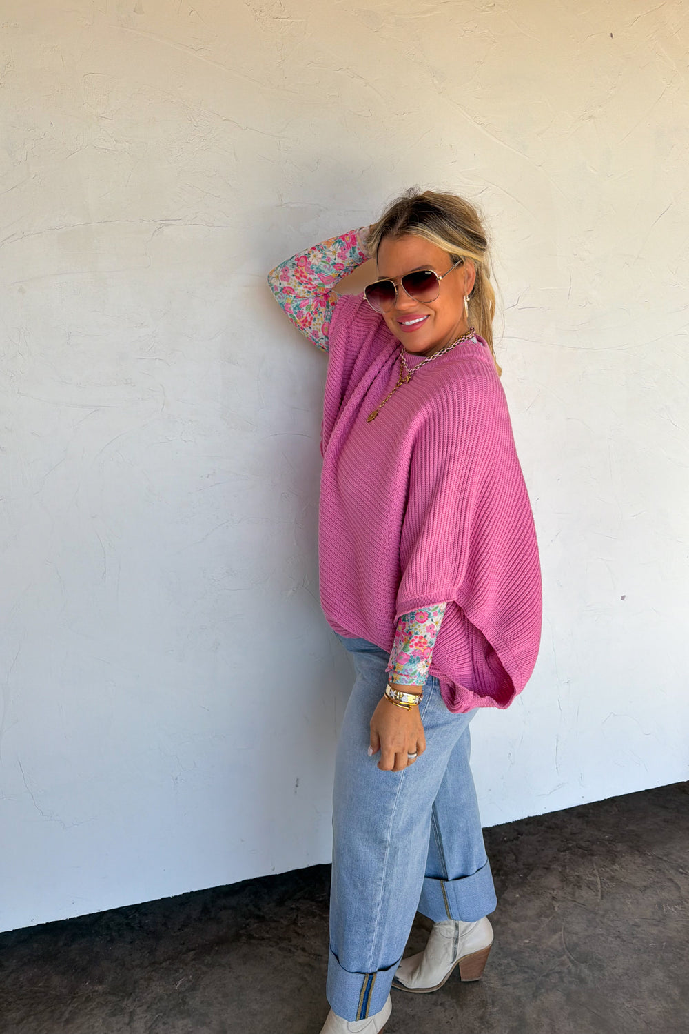 Meg Poncho Sweater Preorder eta beg Feb