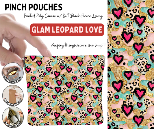 Preorder! Closes 10/5. ETA Jan. Glam Leopard Love Pinch Pouches in 3 Sizes