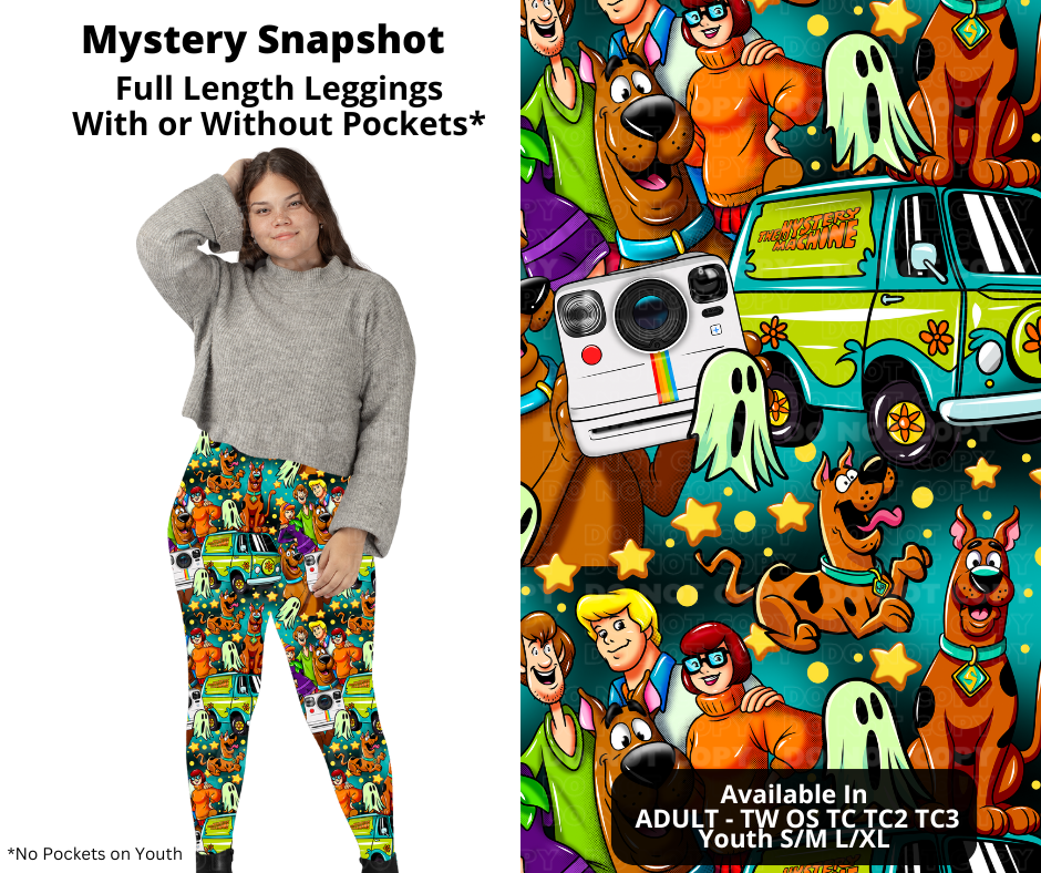 Preorder! Closes 11/27. ETA Feb. Mystery Snapshot Full Length Leggings w/wo Pockets