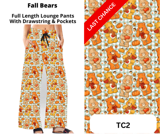 Fall Bears Full Length Lounge Pants