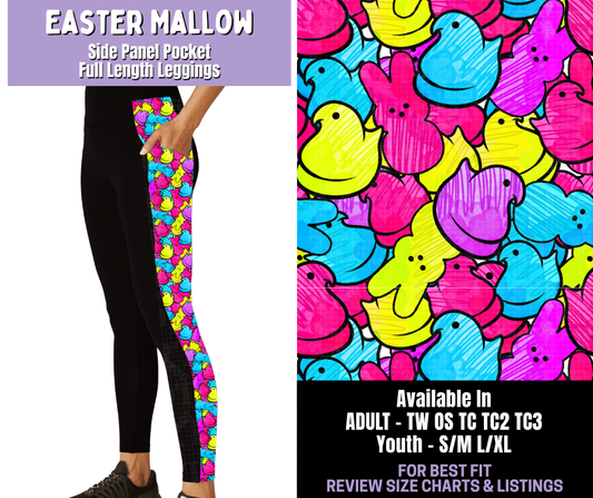 Preorder! Closes 1/22. ETA April. Easter Mallow Side Panel Pocket Full Length Leggings