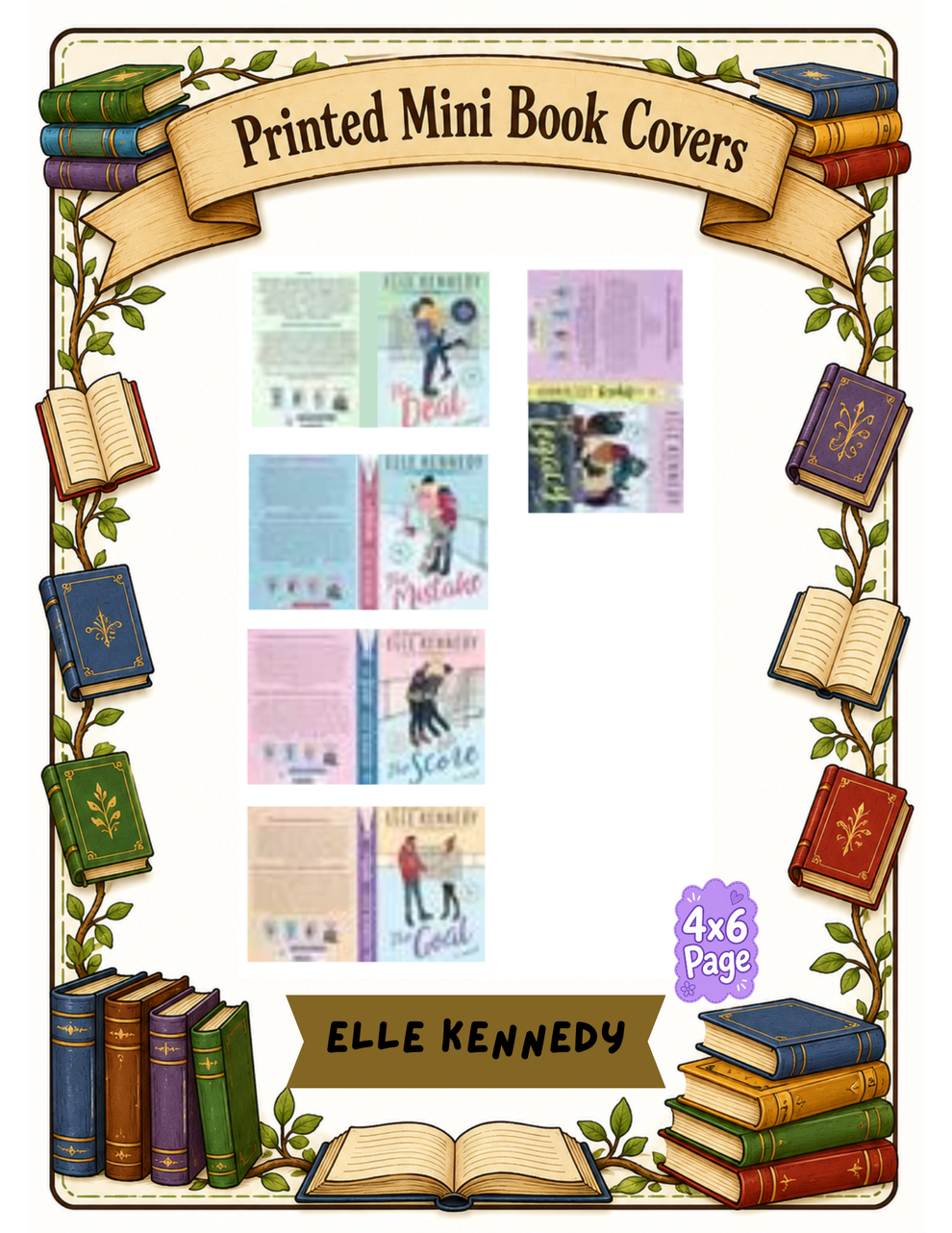 Mini book sticker sheets and mini books
