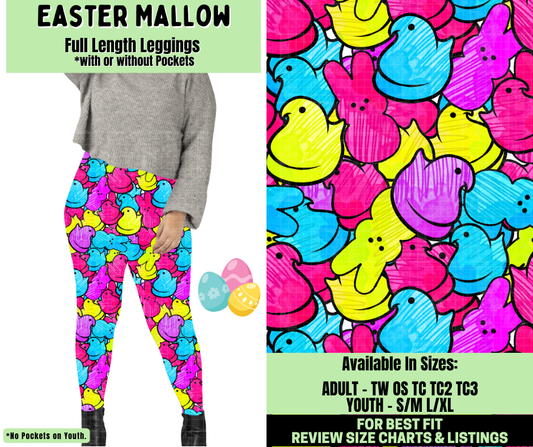 Preorder! Closes 1/19. ETA April. Easter Mallow Full Length Leggings w/wo Pockets