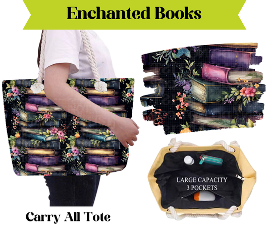Preorder! Closes 3/16. ETA May. Enchanted Books Carry All Tote