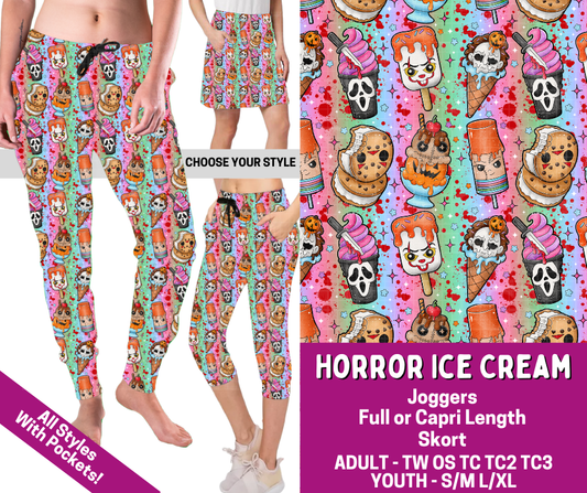 Preorder! Closes 4/13. ETA July. Horror Ice Cream Combo Jogger Lengths