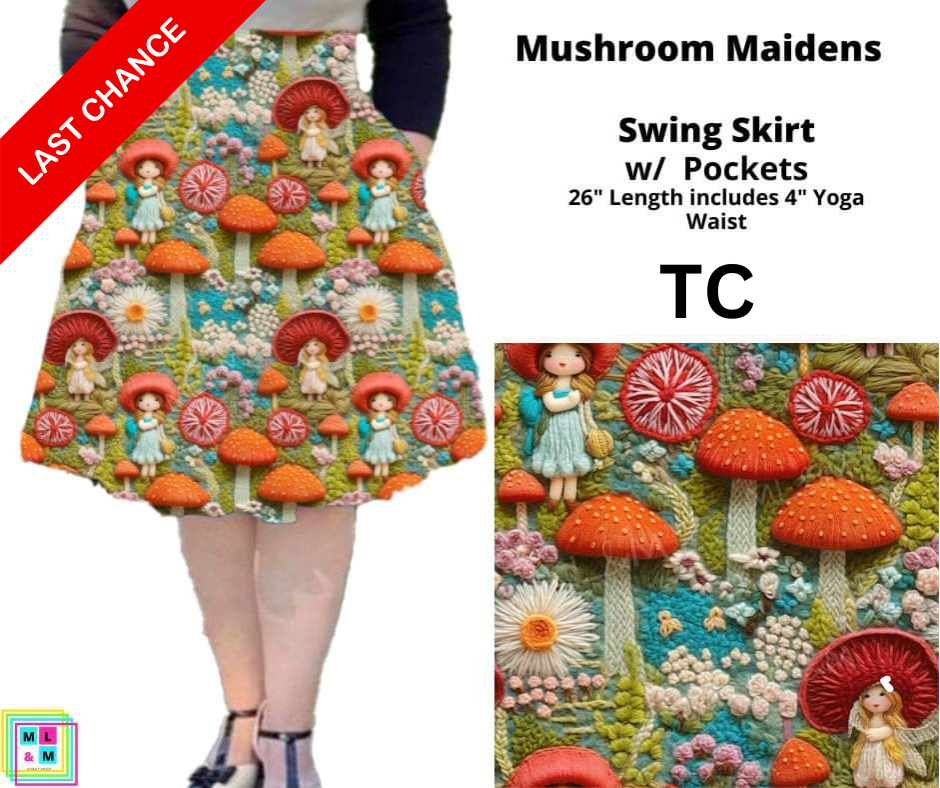 Mushroom Maidens Swing Skirt